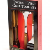 CC1110 Pacific 3PC BBQ Tool Set - Package on White