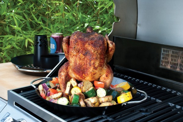 CC3002 Vertical Poultry Roasting Wok - Styled