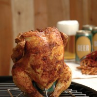 CC3005 Folding Beer Can Chicken Rack - Styled