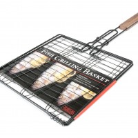 CC3016 Triple Fish Grilling Basket - Package on White