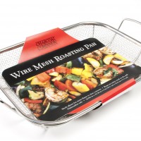 CC3091 Wire Mesh Roasting Pan - Package on White