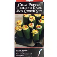 CC3106 Chili Pepper Rack & Corer Set - Package on White