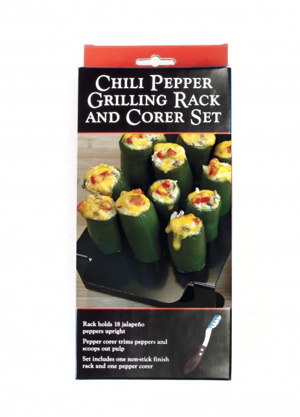CC3106 Chili Pepper Rack & Corer Set - Package on White
