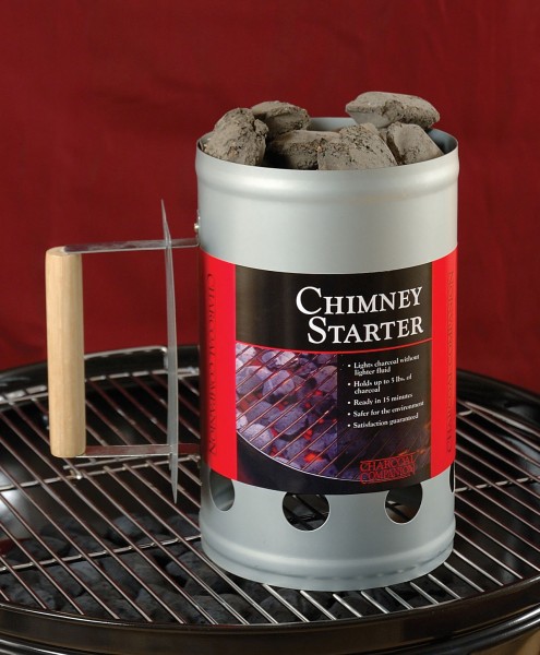 CC4043 Silver Charcoal Chimney Starter - Styled