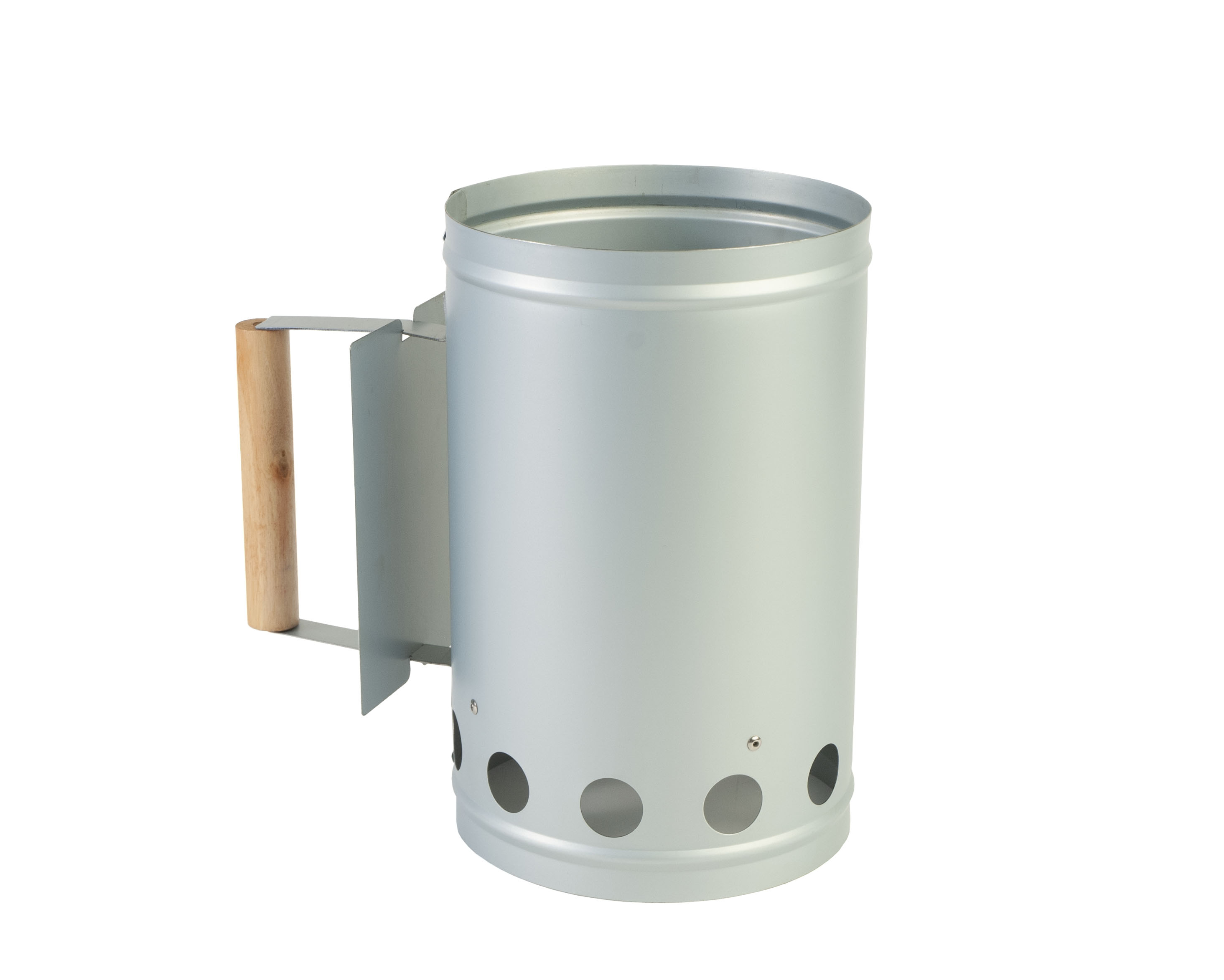 CC4043 Silver Charcoal Chimney Starter - Styled