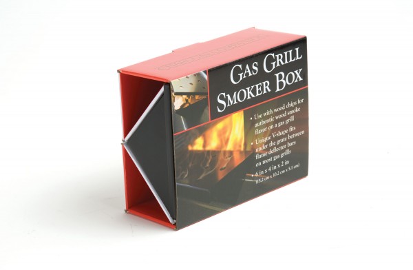 CC4056 Short Gas Grill V-Smoker Box - Package on White