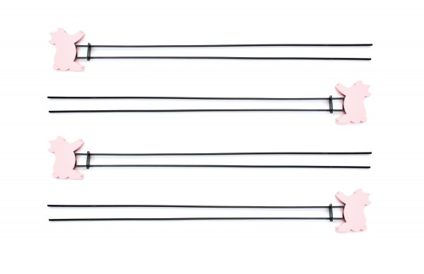 CC5097 Double Prong Pig Skewers - Product on White