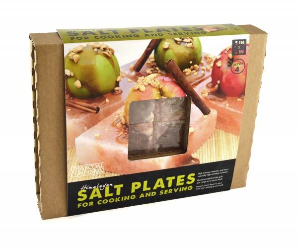 CC6059 Himalayan Salt Plates - Set of 4 - Package on White