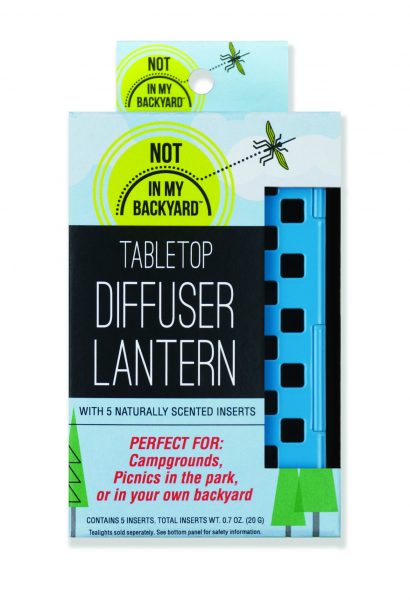 NB0003 Tabletop Diffuser Lantern with Essential Oil Inserts - Blue - Package on White