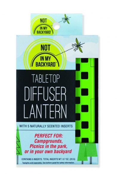 NB0003 Tabletop Diffuser Lantern with Essential Oil Inserts - Green - Package on White