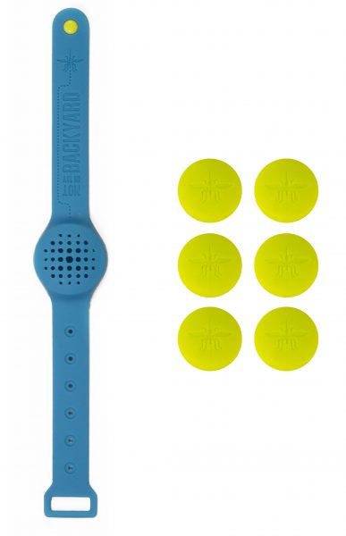 NB0100 Silicone Wristband with 6 Inserts - Blue - Product on White