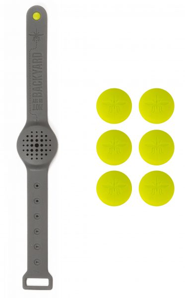 NB0100 Silicone Wristband with 6 Inserts - Gray - Product on White