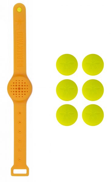 NB0100 Silicone Wristband with 6 Inserts - Orange - Product on White