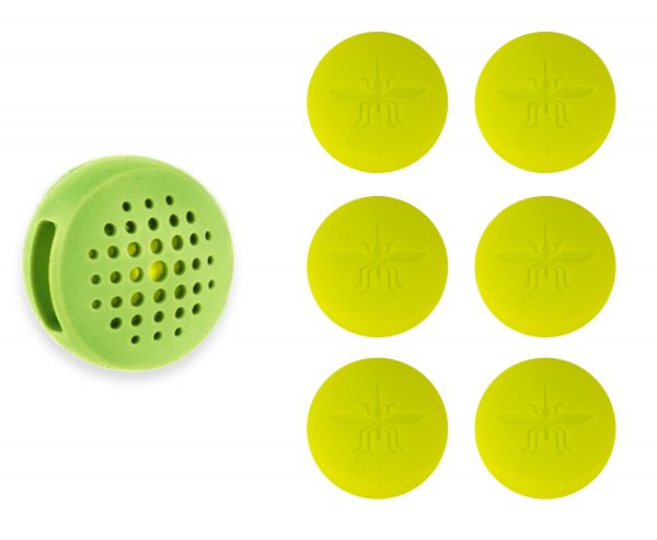 NB0101 Silicone Go Anywhere Clip with 6 Inserts - Green - Product on White