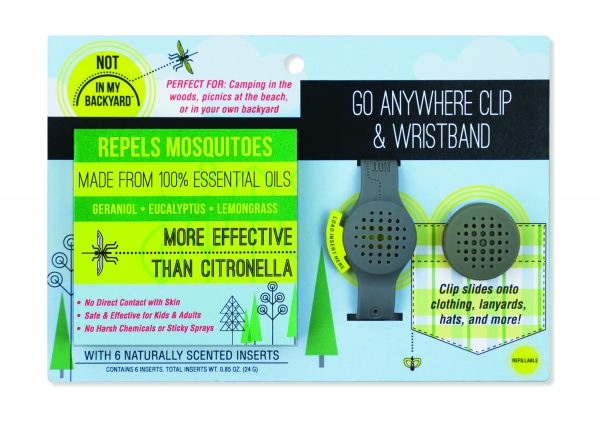NB0102 Silicone Go Anywhere Clip, Wristbands, with 6 Inserts - Gray - Product on White