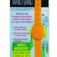 NB0107 Silicone Wristband with 2 Inserts - Orange - Package on White