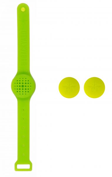 NB0107 Silicone Wristband with 2 Inserts - Green - Product on White