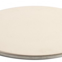 PC0004 Round Pizza Stone w/ Solid Tray - Product on White