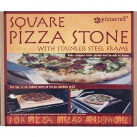 PC0105 Square Pizza Stone w/ Frame - Package on White