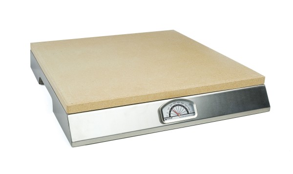 PC0106 Pizza Stone Grill w/ Thermometer - Product on White