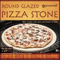 PC0113 Round Glazed Pizza Stone - Package on White