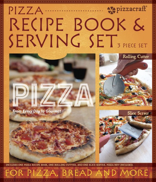 PC0221 Pizza Recipe Book & Serving Set - Package on White