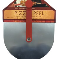PC0231 12" Aluminum Folding Pizza Peel - Package on White