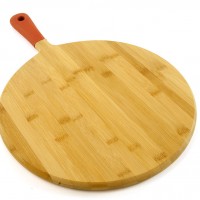 PC0233 Round Bamboo Cutting Board - Product on White