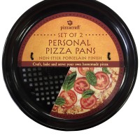 PC0315 8" Personal Pizza Pans - Package on White
