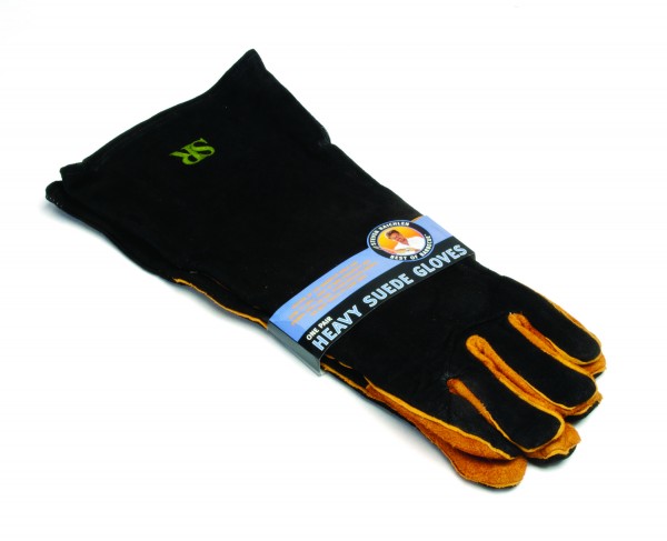 SR8038 Extra-Long Suede Gloves - Package on White