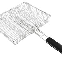 SR8128 4-Compartment Grilling Basket - Product on White