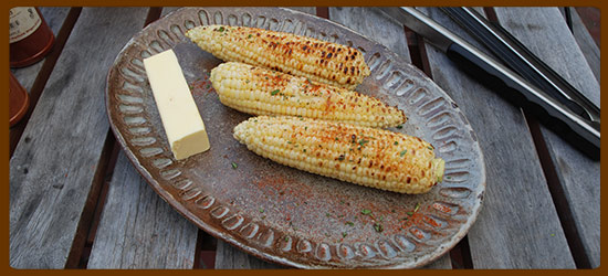 Plated Elote Corn with Bugger