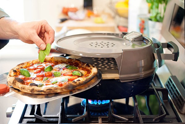 Cooking in the Williams-Sonoma Pizzeria Pronto Stovetop Pizza Oven